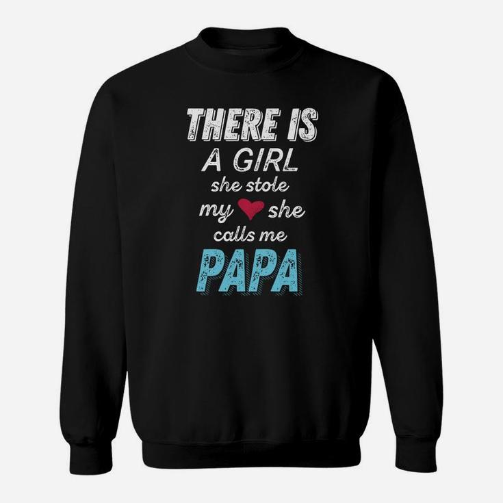 Papa Gifts From Granddaughter She Stole My Heart Sweatshirt Sweatshirt