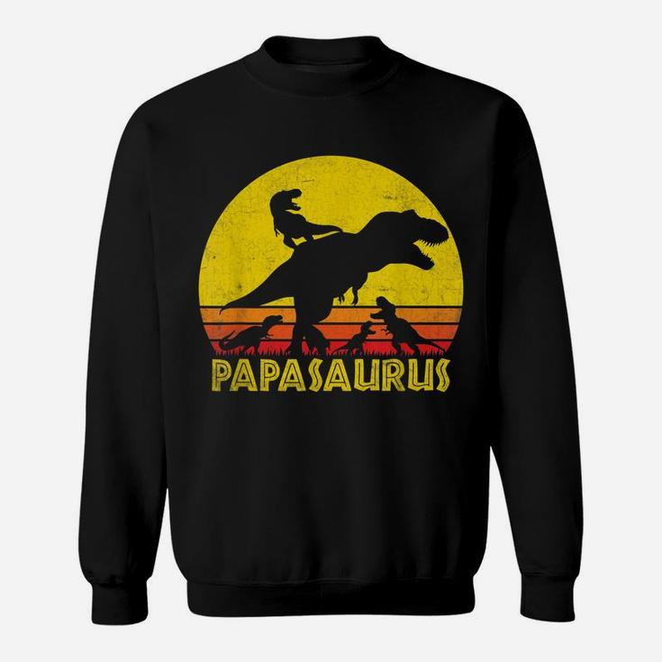 Papasaurus Dinosaur 4 Kids - Fathers Day Funny Gift For Dad Sweatshirt