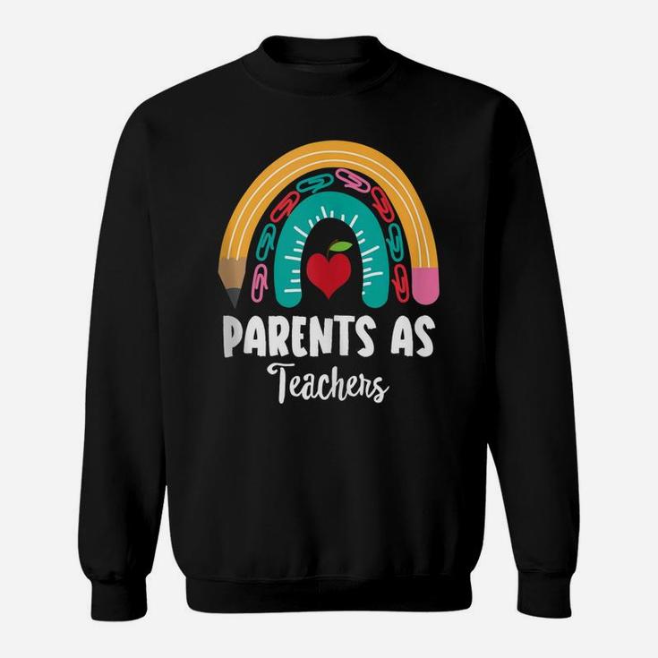 Parents As Teachers, Funny Boho Rainbow For Teachers Sweatshirt