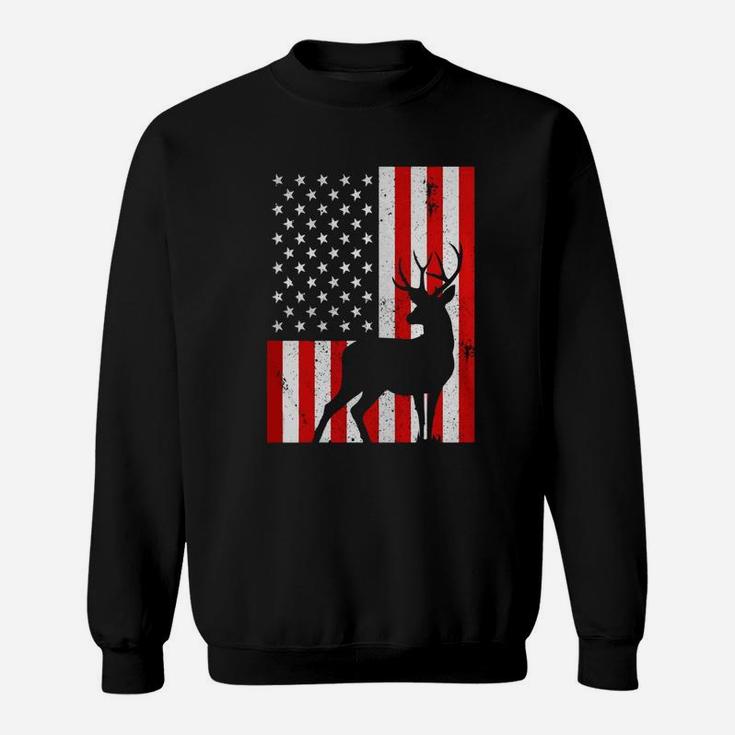 Patriotic Deer Hunting Shirts For Men Hunting Season Apparel Sweatshirt