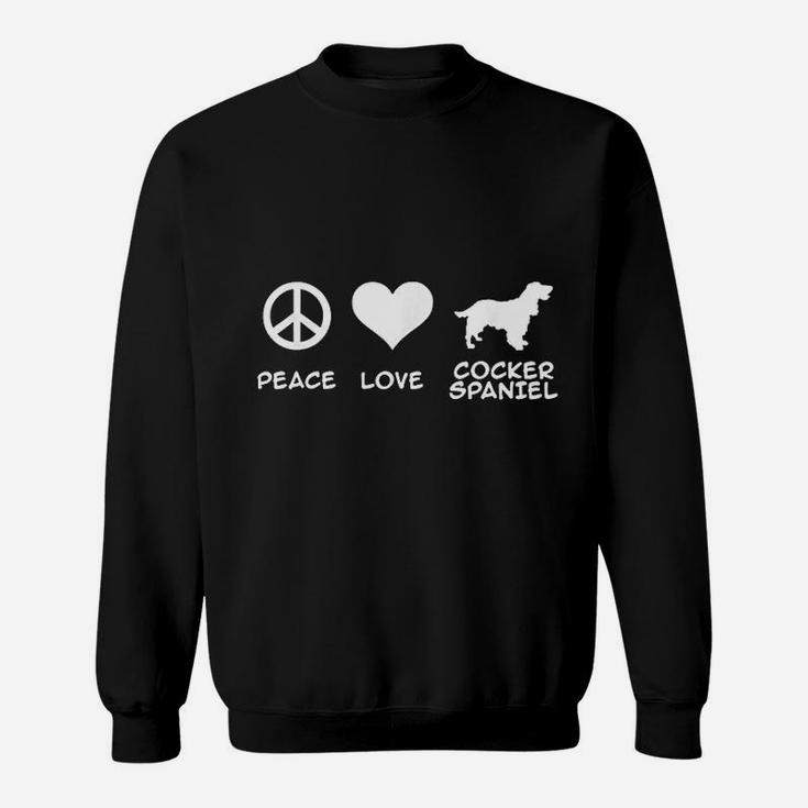 Peace Love Cocker Spaniel Sweatshirt