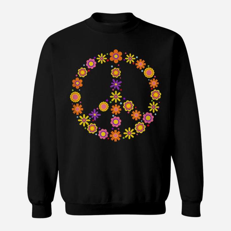Peace Sign Flower Hippie Costume 60S 70S Sweatshirt