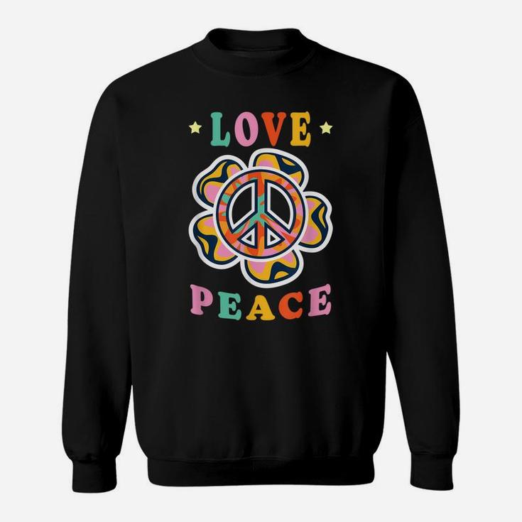 Peace Sign Flower Love Peace Hippie Costume 60S 70S Sweatshirt