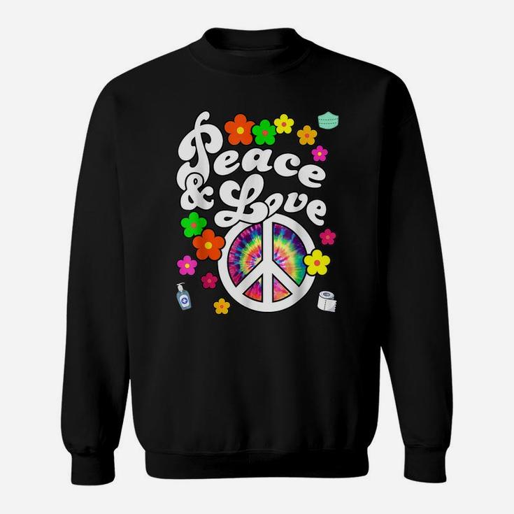 Peace Symbol And Love Tie Dye Shirt For Women Plus Size Sweatshirt