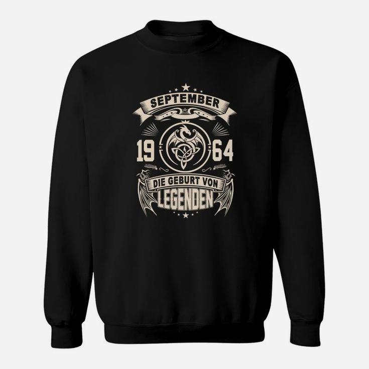 Personalisiertes September 1964 Legenden Geburtstags-Sweatshirt