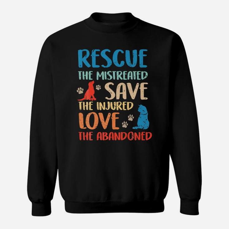 Ph Vintage-Animal Rescue Dog-Cat Lovers Costume Pet-Owners Sweatshirt