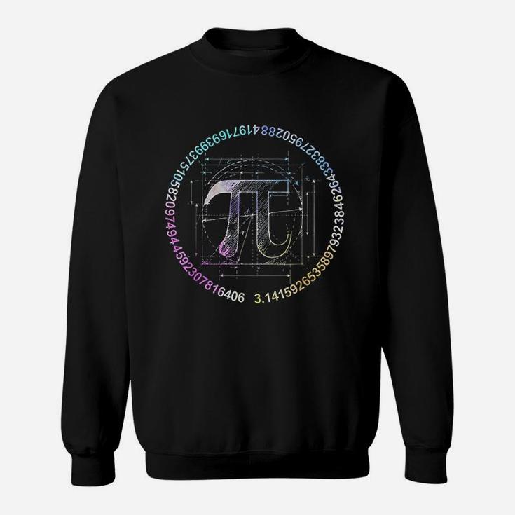 Pi Circle Watercolor For Pi Day Sweatshirt
