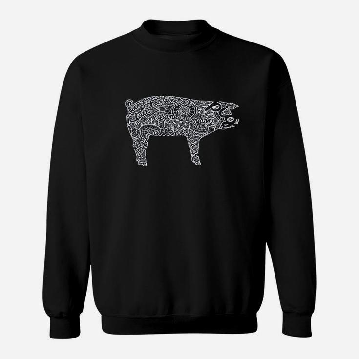 Pig Livestock Show Mandala Sweatshirt