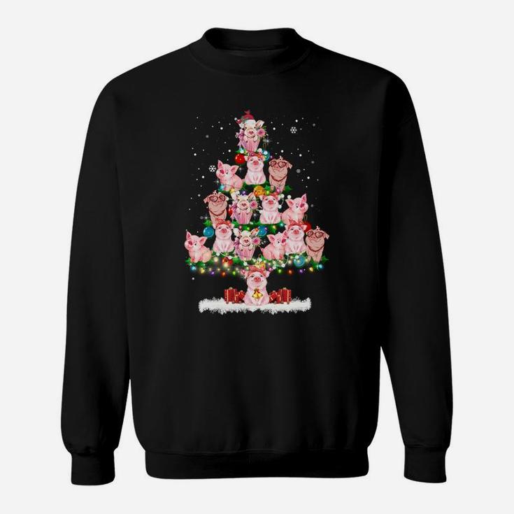 Pig Ornament Decoration Christmas Tree Merry Pigmas Xmas Sweatshirt Sweatshirt