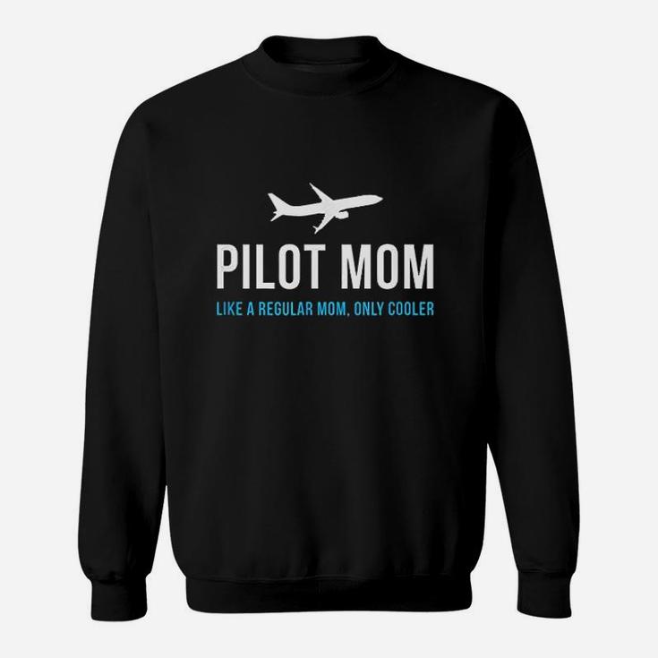 Pilot Mom  Cute Airplane Sweatshirt