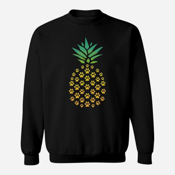 Pineapple Cat Paw Funny Tee For Cats Lovers Pineapple Lovers Sweatshirt