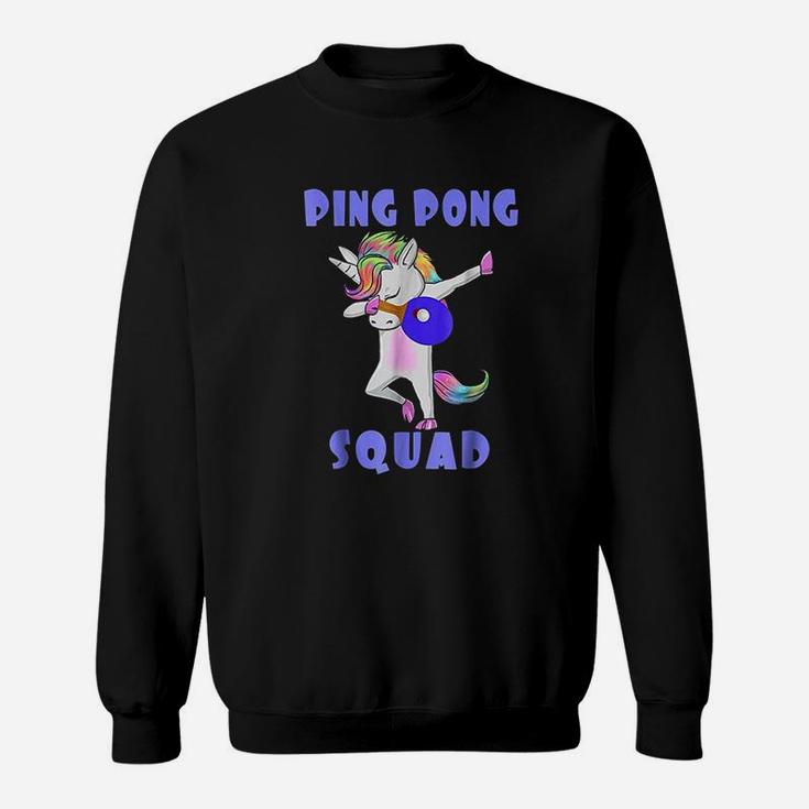 Ping Pong Squad Dabbing Unicorn Funny Table Tennis Sweatshirt
