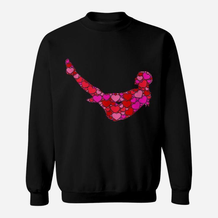 Pink Red Heart Valentines Day Gift For Women Girls - Pilates Sweatshirt