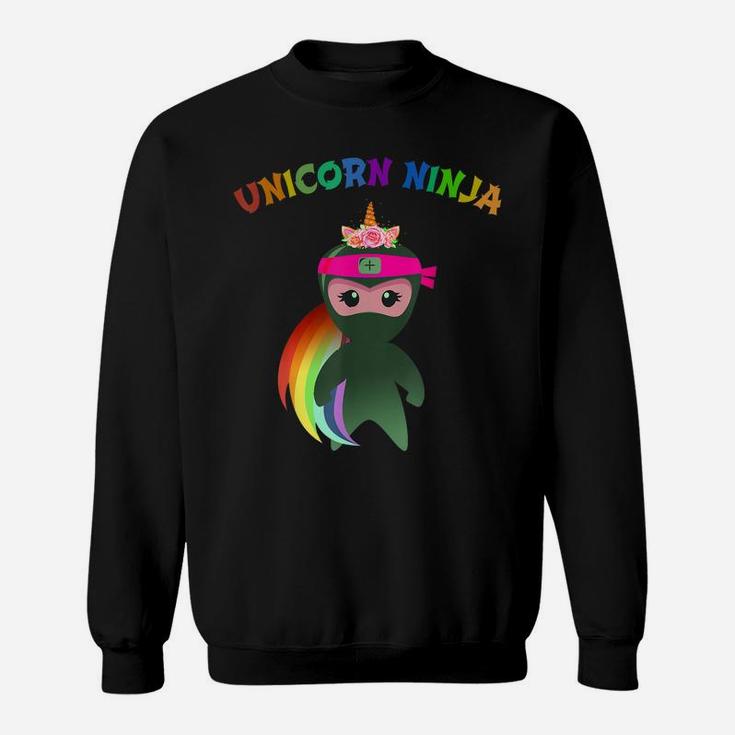 Pink Unicorn Ninja Disguise Spy Girls Kids & Teachers Squad Sweatshirt
