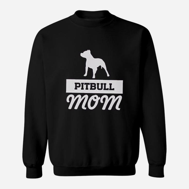 Pitbull Mom Off Shoulder Dog Mom Flowy Top Cute Mom Gifts Sweatshirt
