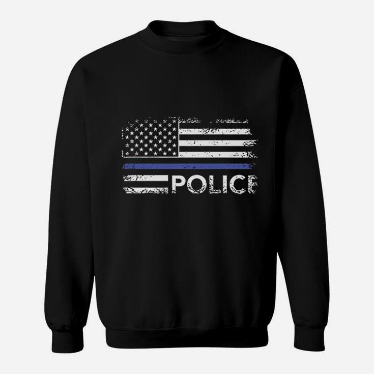 Police American Flag Sweatshirt