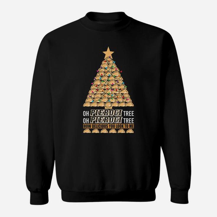 Polish Heritage Gifts Funny Oh Pierogi Tree Christmas Sweatshirt