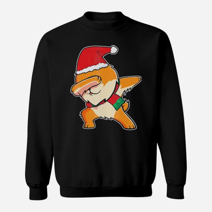 Pomeranian Santa Claus Dabbing Dance Hip Hop Sweatshirt