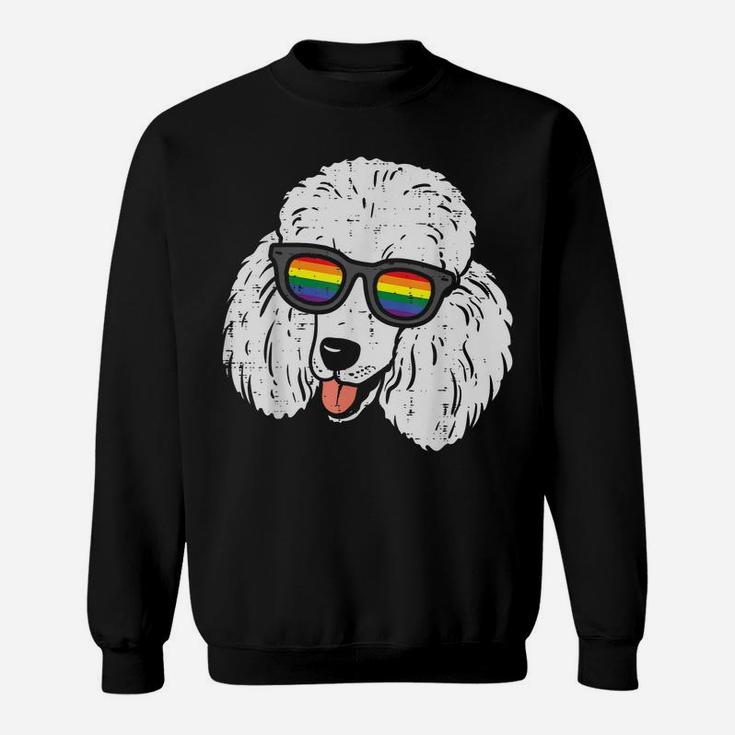 Poodle Dog Lgbtq Rainbow Flag Gay Pride Ally Dog Lover Sweatshirt