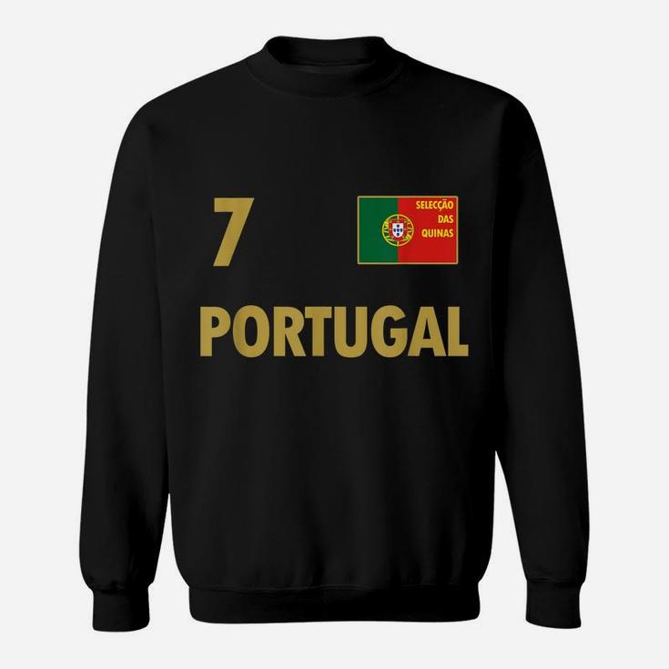 Portugal National Football Team - Jersey Style Nr 7 Soccer Sweatshirt