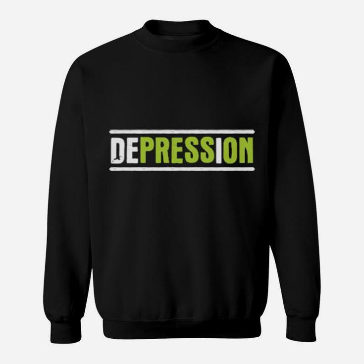 Press On Hidden Message Depression Awareness Sweatshirt