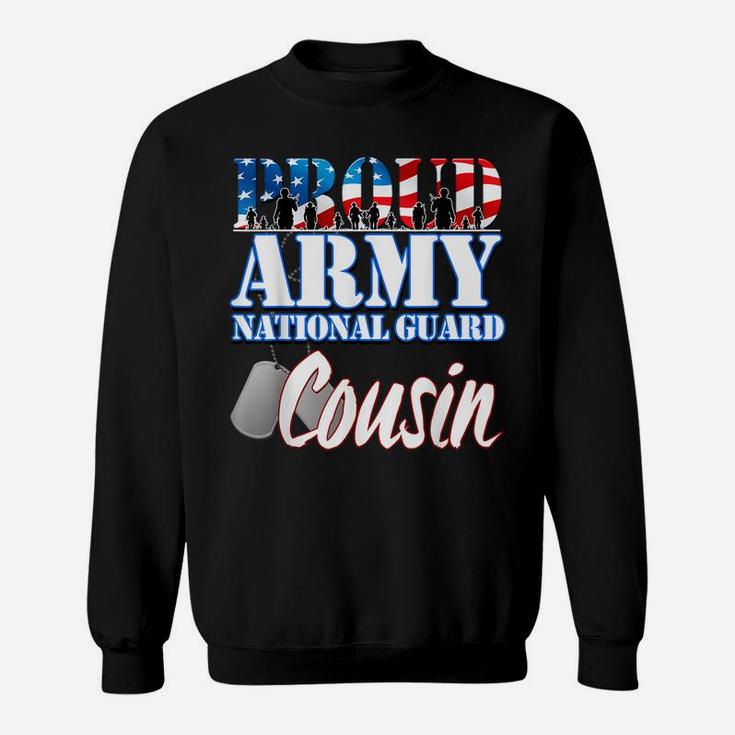 Proud Army National Guard Cousin Dog Tag Flag Shirt Men Sweatshirt