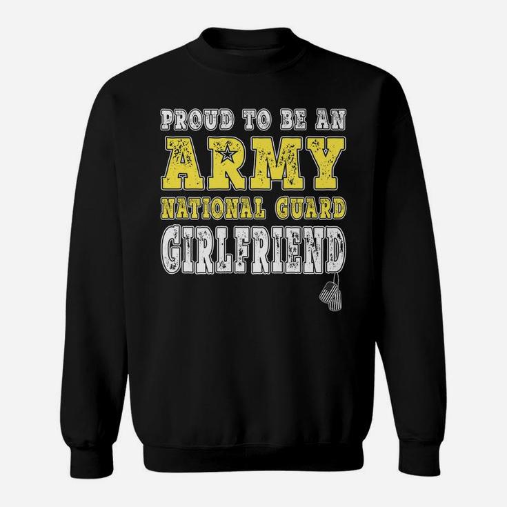 Proud Army National Guard Girlfriend Us Flag Military Couple Sweatshirt