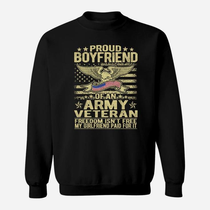Proud Boyfriend Of Army Veteran Us Flag Military Lover Gifts Sweatshirt