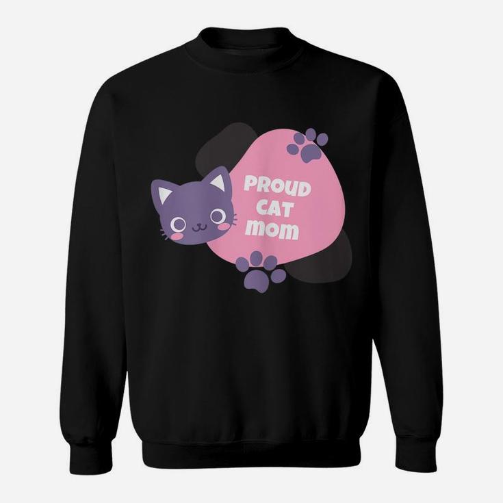 Proud Cat Mom Women Youth Tees Pet Lovers Gift Sweatshirt