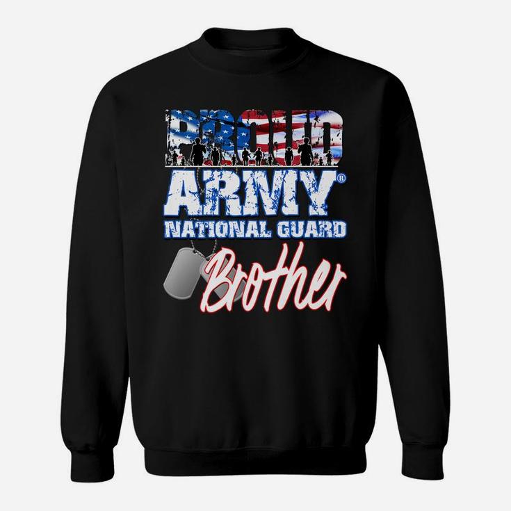 Proud Patriotic Army National Guard Brother Usa Flag Men Sweatshirt