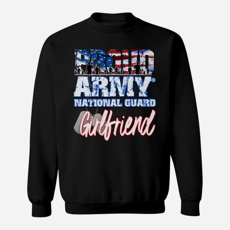 Proud Patriotic Army National Guard Girlfriend Usa Flag Sweatshirt