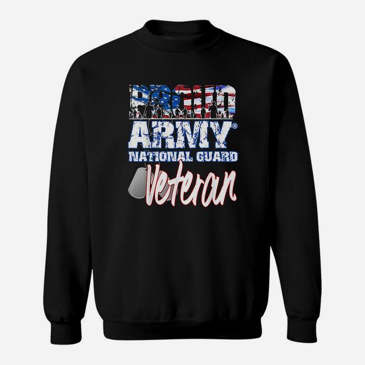 Proud Patriotic Army National Guard Veteran Usa Flag Sweatshirt