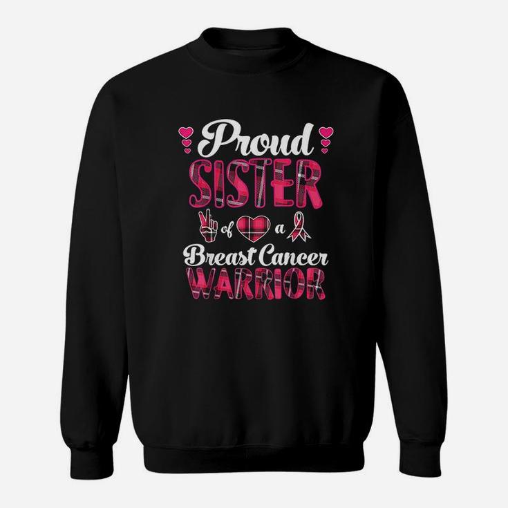 Proud Sister Awareness Warrior Pink Ribbon Sweatshirt