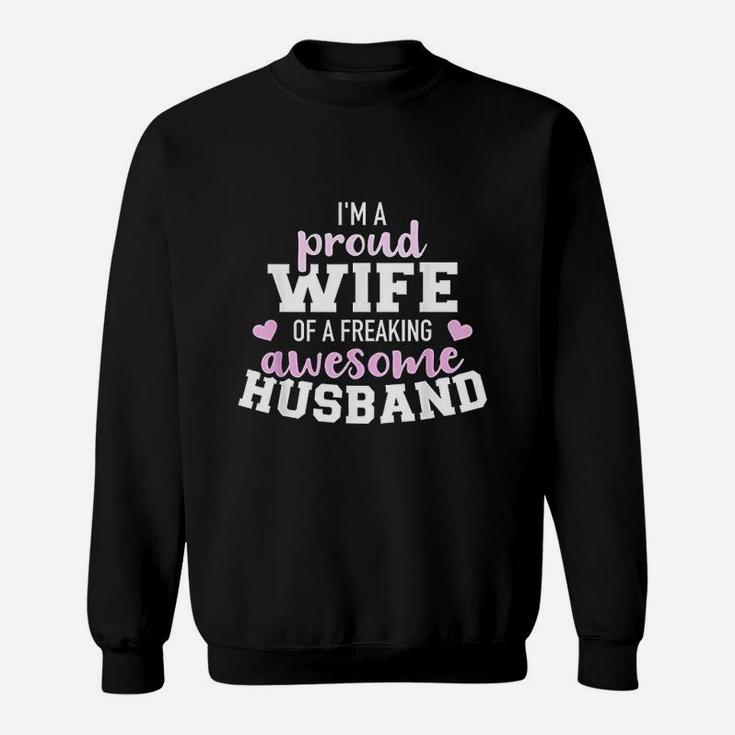 Proud Wife Husband Wedding Anniversary Sweatshirt