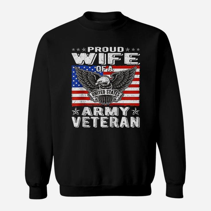 Proud Wife Of Us Army Veteran Sweatshirt