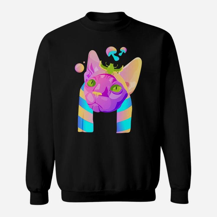 Psychedelic Cat Sweatshirt