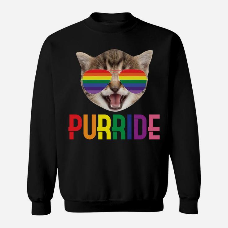 Purride | Cute Funny Lgbqt Cat Lovers Gift Sweatshirt Sweatshirt