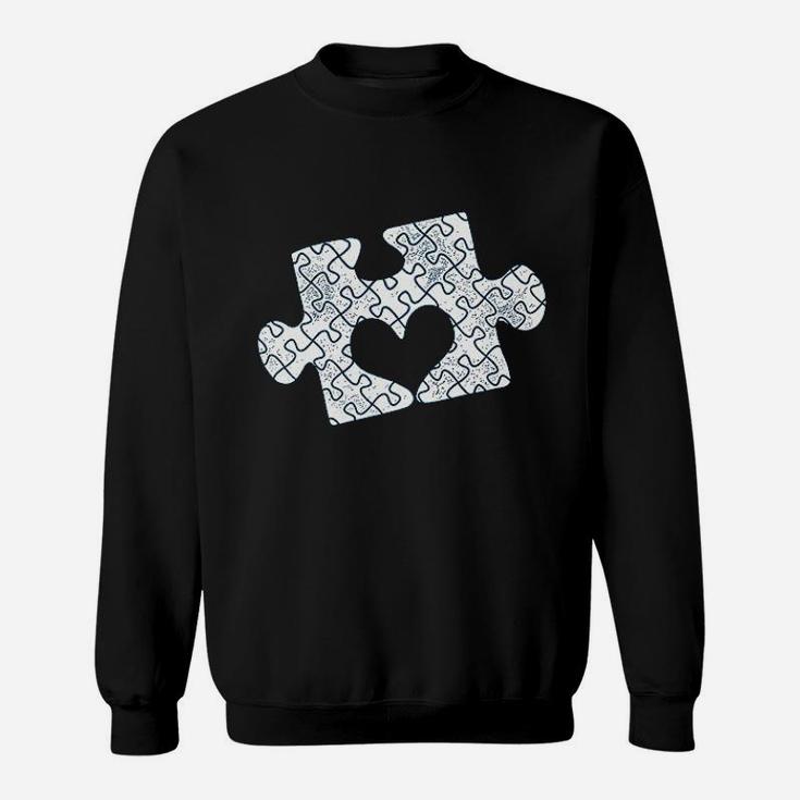 Puzzle Piece Heart Awareness Sweatshirt