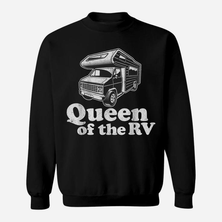 Queen Of The Rv Funny Camping Retro Motorhome Womens Gift Sweatshirt