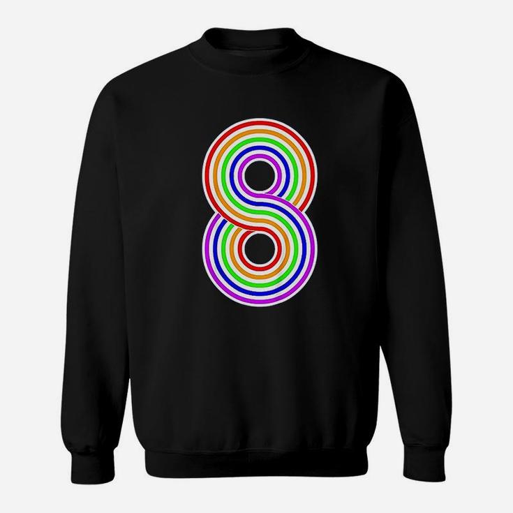 Rainbow 8Th Birthday Number 8 Sweatshirt