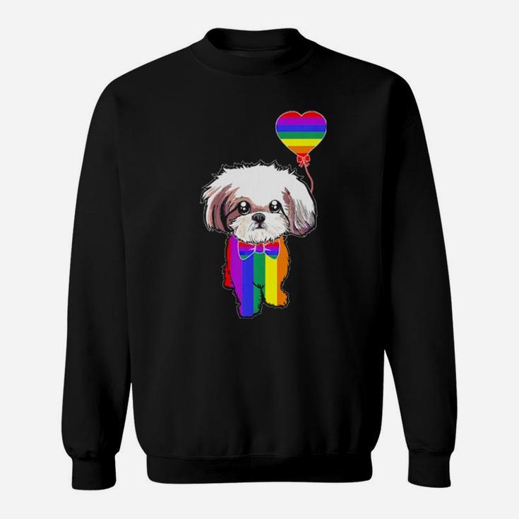 Rainbow Shih Tzu Unicorn Pride Lgbt  Gay Lesbian Sweatshirt