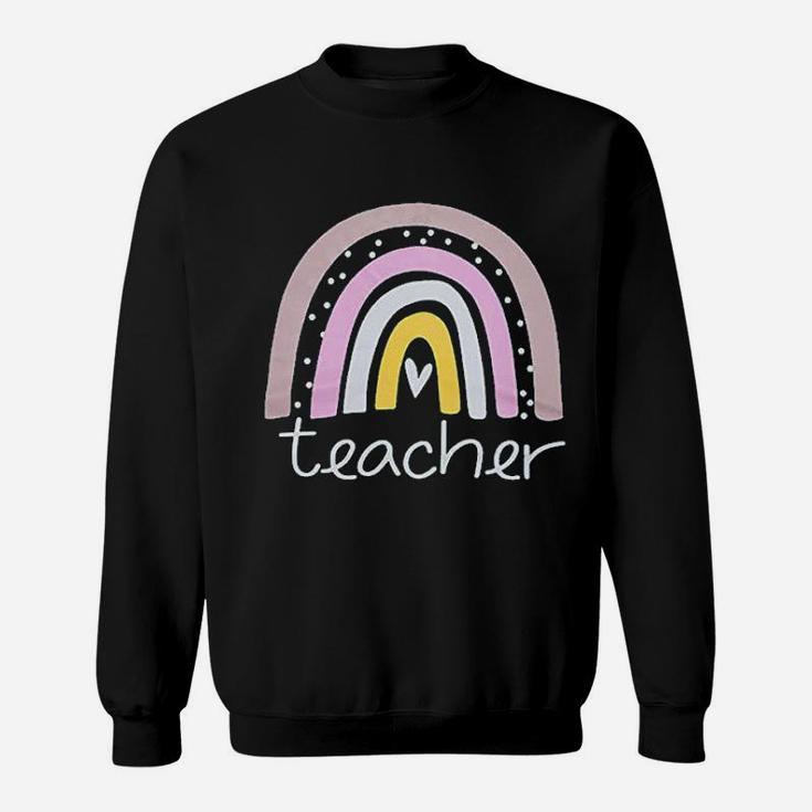 Rainbow Teacher Teacher Love Heart Cute Sweatshirt