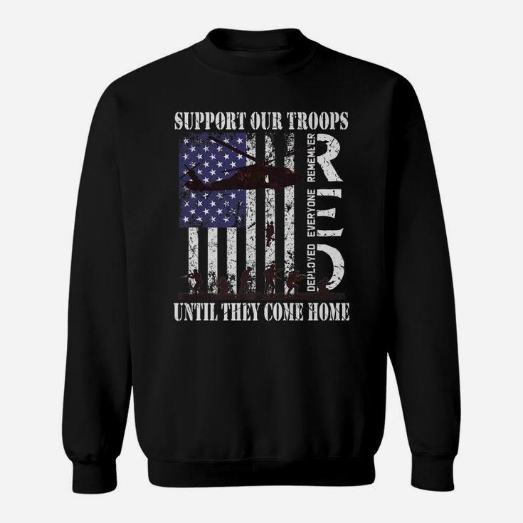 Red Friday Military Remember Everyone Deployed Us Flag Army Sweatshirt