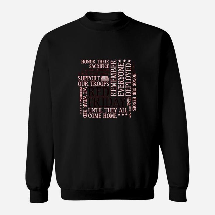 Red Friday Support Our Troops Sweatshirt