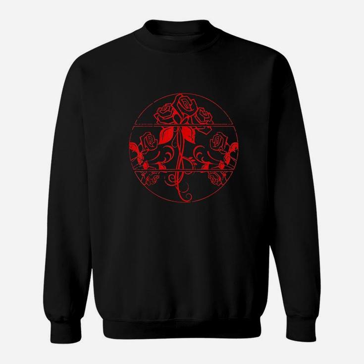 Red Roses Aesthetic Clothing Soft Grunge Clothes Goth Punk Sweatshirt
