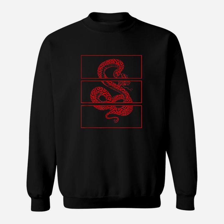 Red Snake Aesthetic Soft Grunge Goth Punk Teen Girls Clothes Sweatshirt