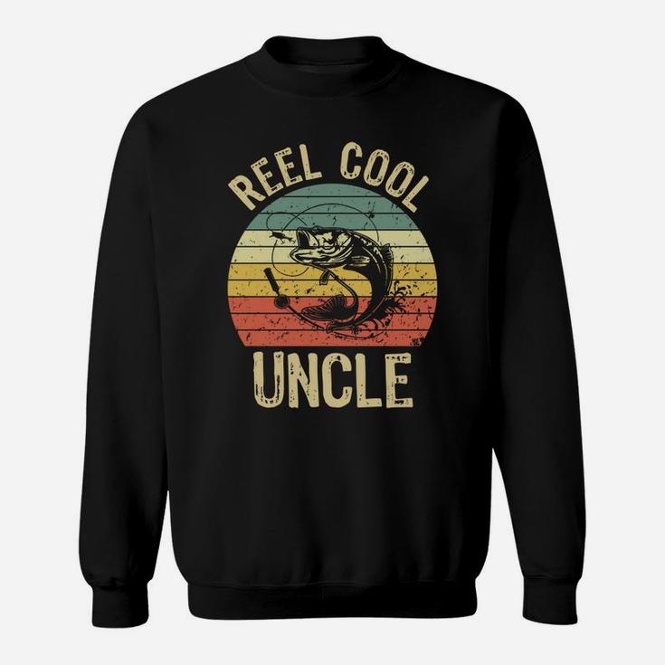 Reel Cool Uncle Fishing Gifts Men Fishing Lovers Retro Sweatshirt Sweatshirt