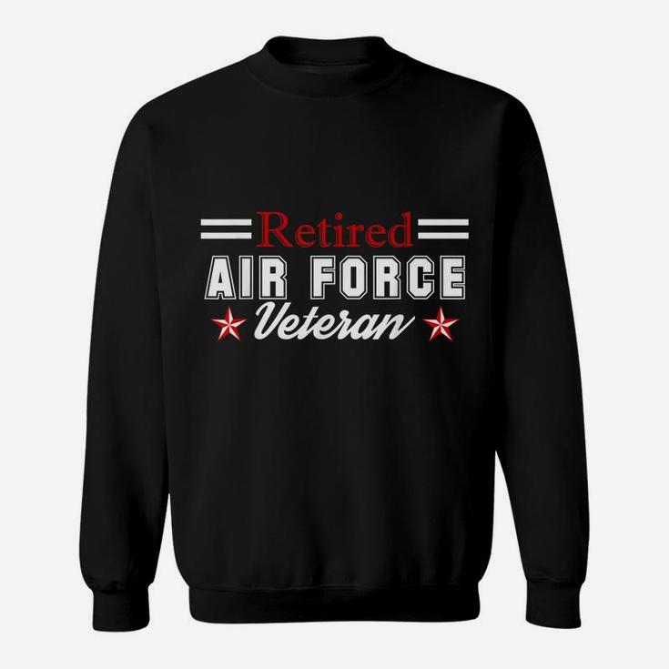 Retired Us Air Force Veteran  Vintage Cool Gift Sweatshirt