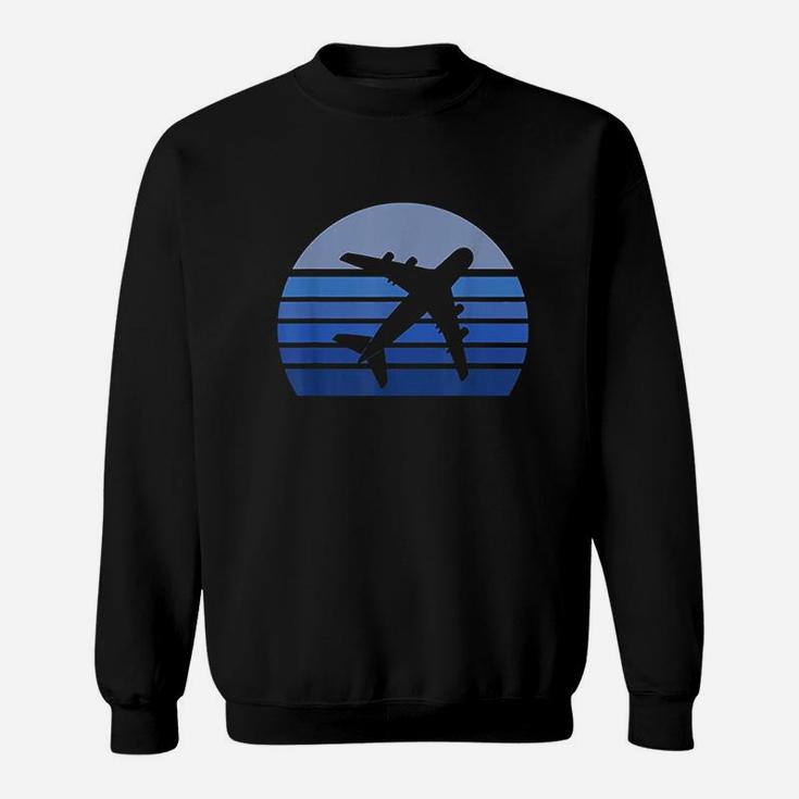 Retro Airplane  Pilot  Flight Sweatshirt