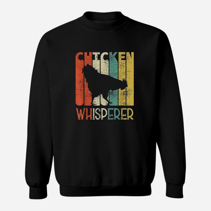 Retro Chicken Whisperer Funny Farmer Chicken Outfit Sweatshirt